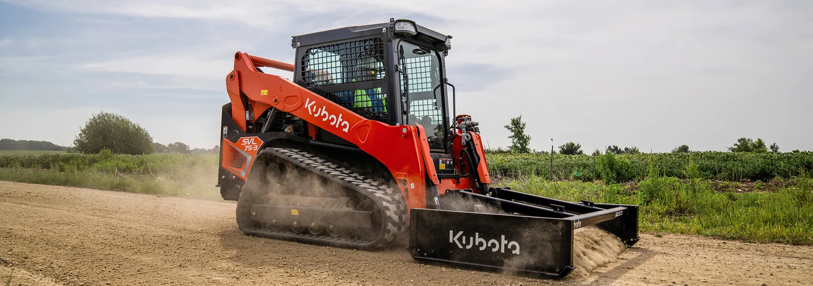 Kubota SVL75-3 compact track loader available for dry hire from PrimeDig Plant Hire