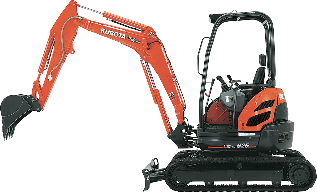 Kubota U25-3S excavator available for dry hire from PrimeDig Plant Hire